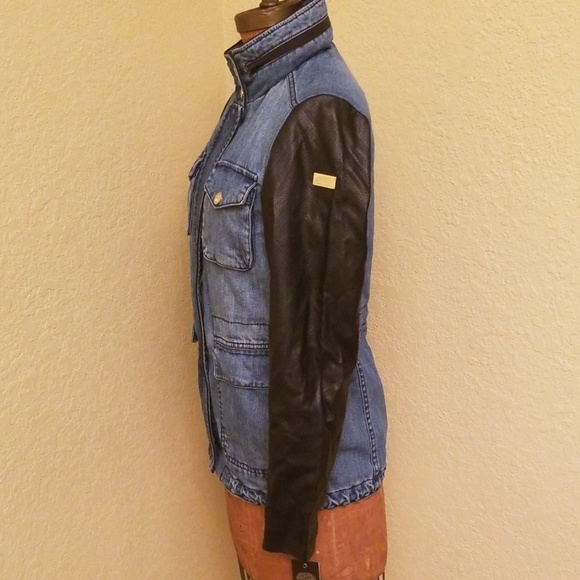 SOLD....NWT VINCE CAMUTO DENIM BLACK JACKET SIZE S - Picture 4 of 8